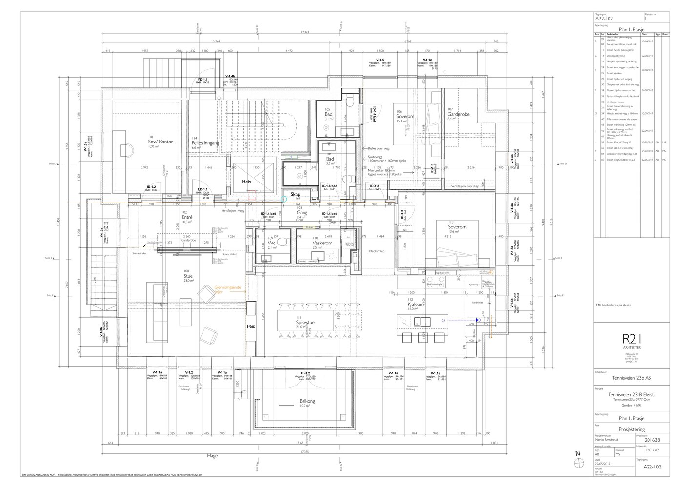 Technical drawing rendered by Rasterex