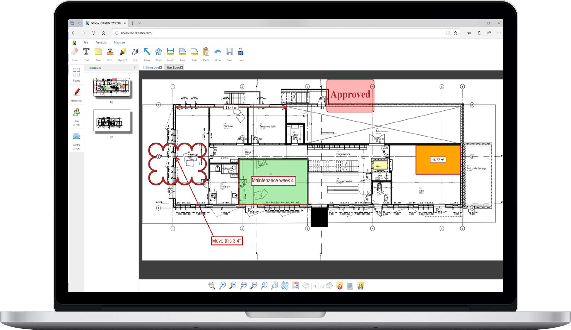 RxView360 is Rasterex' demo application to showcase the power of universal viewing and annotation over web.